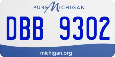 MI license plate DBB9302