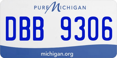 MI license plate DBB9306