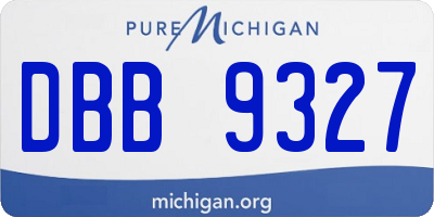 MI license plate DBB9327