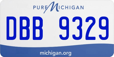 MI license plate DBB9329