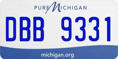 MI license plate DBB9331