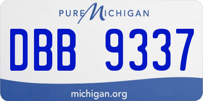 MI license plate DBB9337