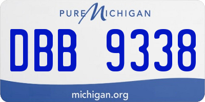 MI license plate DBB9338