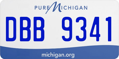 MI license plate DBB9341