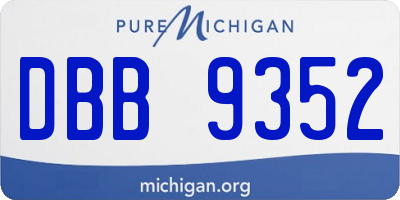 MI license plate DBB9352