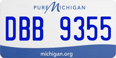 MI license plate DBB9355