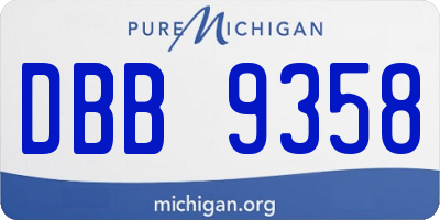 MI license plate DBB9358