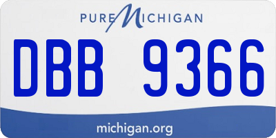 MI license plate DBB9366