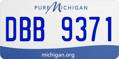 MI license plate DBB9371