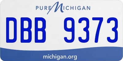 MI license plate DBB9373