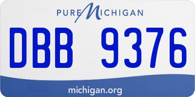 MI license plate DBB9376