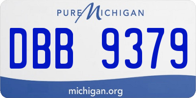 MI license plate DBB9379
