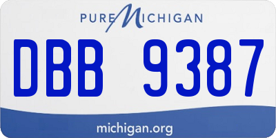 MI license plate DBB9387