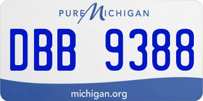 MI license plate DBB9388