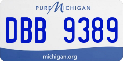 MI license plate DBB9389