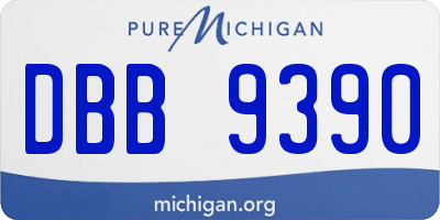 MI license plate DBB9390