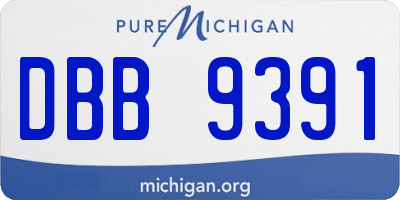 MI license plate DBB9391