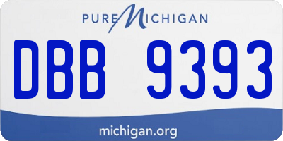 MI license plate DBB9393