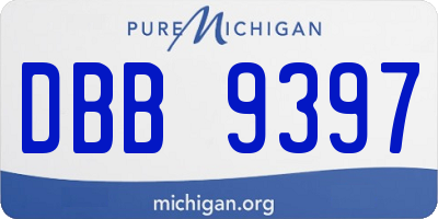 MI license plate DBB9397