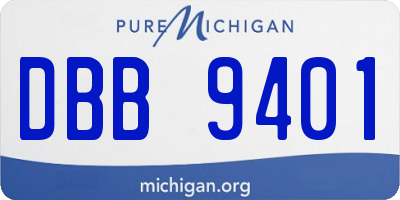 MI license plate DBB9401