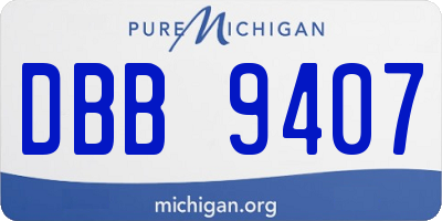MI license plate DBB9407