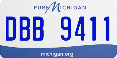 MI license plate DBB9411