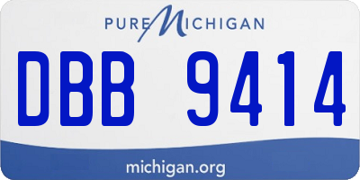 MI license plate DBB9414