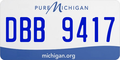 MI license plate DBB9417