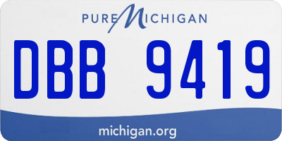 MI license plate DBB9419