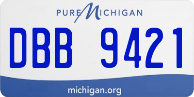 MI license plate DBB9421