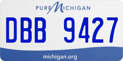 MI license plate DBB9427