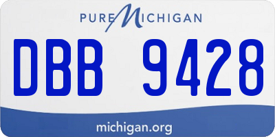 MI license plate DBB9428