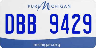 MI license plate DBB9429