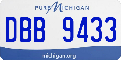 MI license plate DBB9433