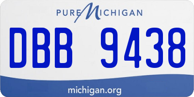 MI license plate DBB9438