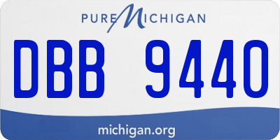 MI license plate DBB9440