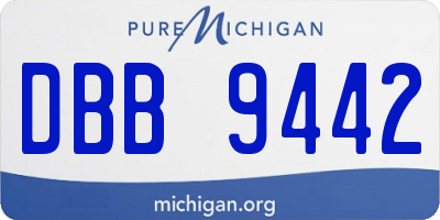 MI license plate DBB9442