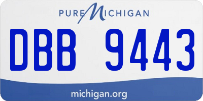 MI license plate DBB9443