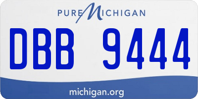 MI license plate DBB9444