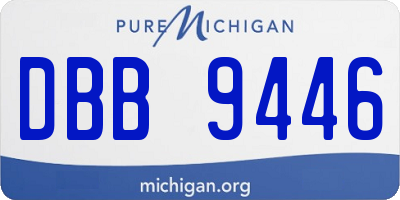 MI license plate DBB9446