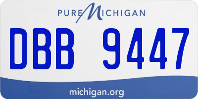 MI license plate DBB9447