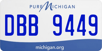 MI license plate DBB9449