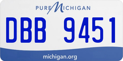 MI license plate DBB9451