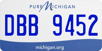 MI license plate DBB9452