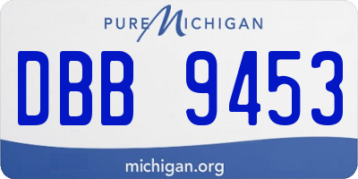 MI license plate DBB9453