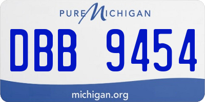 MI license plate DBB9454
