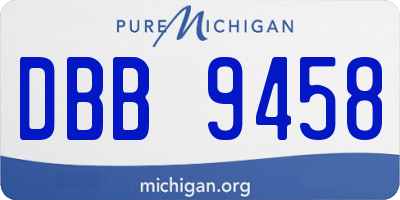 MI license plate DBB9458