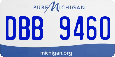 MI license plate DBB9460