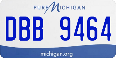 MI license plate DBB9464