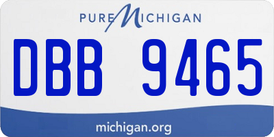 MI license plate DBB9465